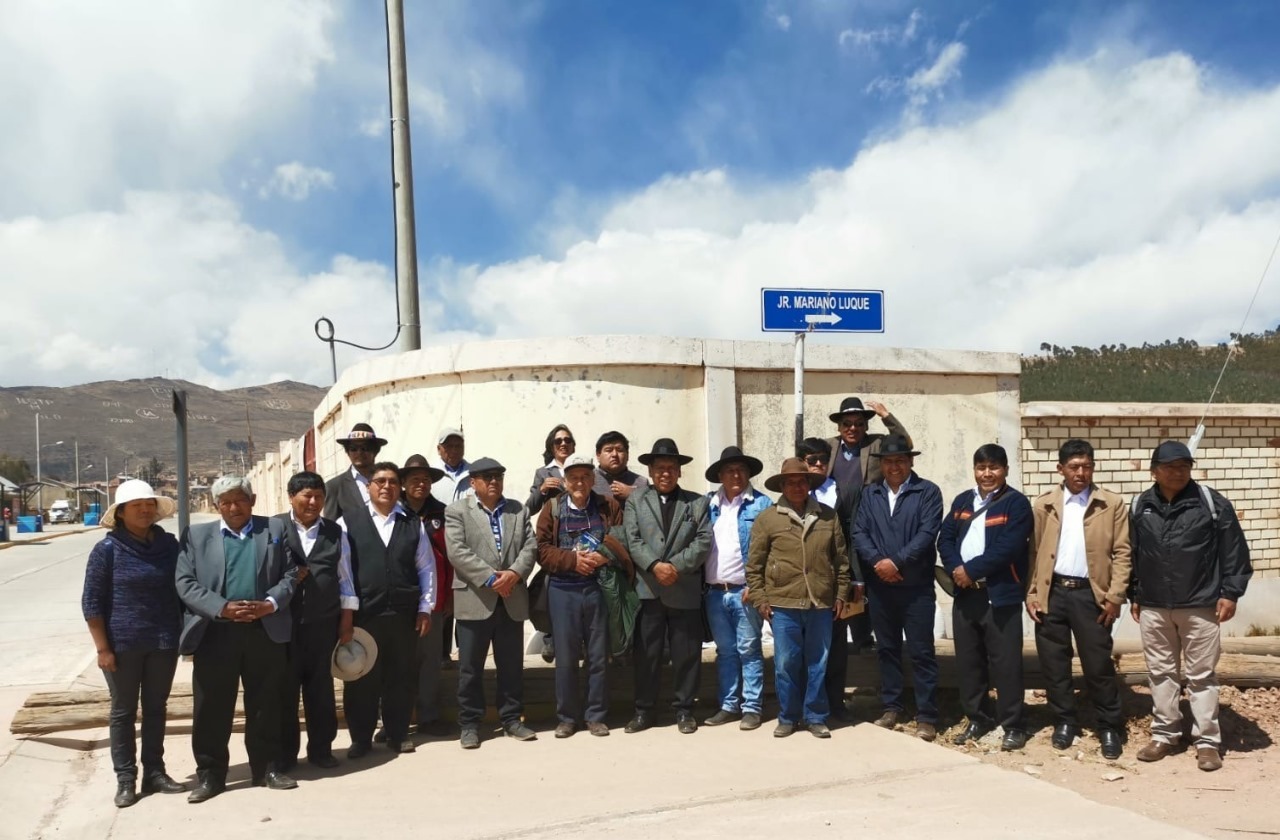 Los descendientes visitaron el Jirón Mariano Luque Corimayhua, Barrio Los Pinos (Huancané).