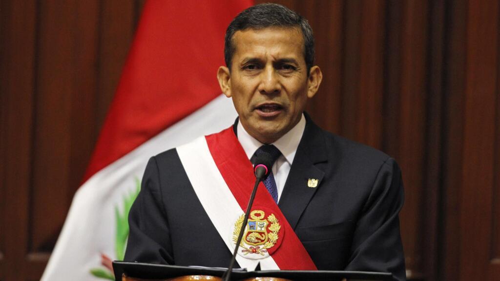 Peruvian President Ollanta Humala delivers a speech to the nation at the Congress in Lima